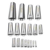 18pcs Caulking Nozzles Applicator Stainless Steel Sealant Caulk Finishing Nozzle for Kitchen Bathroom Window Sink Joint