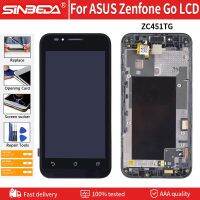 【✔In stock】 SRFG SHOP 4.5Quot; อุปกรณ์เสริมสำหรับ Asus Lcd Zenfone Go จอแสดงผล Lcd แบบสัมผัสหน้าจอ Zc451tg พร้อมกรอบแผงหน้าจอทัชสกรีนเครื่องมือฟรี