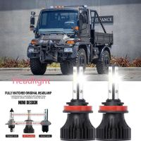 หลอดไฟหน้ารถยนต์ LED LAI 40w 6000k สีขาว สําหรับ Mercedes-Benz UNIMOG 1993-2023 2PCS