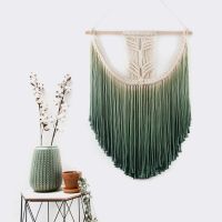 แขวนผนัง Macrame รูปลอกโบโฮเก๋ไก๋สไตล์โบฮีเมียนห้องพักอพาร์ทเมนต์ตกแต่งห้องหอพักผ้าห่มติดผนังผ้าลายยิปซีตกแต่งผนังหอพัก