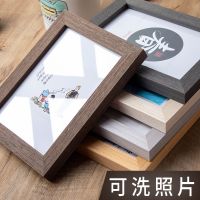 [Fast delivery]High-end wooden photo frame table 5 inch 6 inch 7 inch 8 inch 10 inch creative wall hanging A4 simple picture frame washing photo decoration photo frame