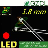 หลอดไดโอดเปล่งแสง Led 1.8มม. LED ไดโอดสีแดง2มม. 620-630nm แบบจุ่มขนาดเล็ก (CE &amp; Rosh) 2.0-2.2V หลอดไฟ