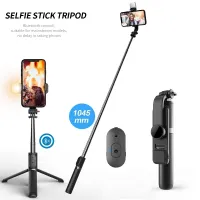 [Selfie Stick Tripod] ไม้เซลฟี่ ไม้กันสั่น ขาตั้งโทรศัพท์ ขาตั้งอเนกประสงค์ หมุนได้ 360º พร้อมรีโมทบลูทูธ และไฟ LED รองรับ iOS และ Android รุ่น Q02S