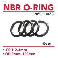 ✖﹍ 10pcs NBR ORing CS1 2 3 mm OD5 100mm NBR Automobile Nitrile Rubber Round O Type Corrosion Oil Resistant Sealing Washer Black