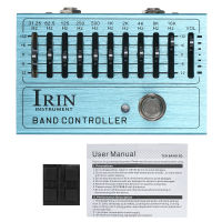 Ammoon IRIN อีควอไลเซอร์กีตาร์ขนาดเล็ก10แบนด์,อีควอไลเซอร์เอฟเฟกต์กีตาร์โปร่ง EQ พร้อมทรูบายพาสสำหรับกีตาร์เบสอะลูมินัมอัลลอยตัวควบคุมบอดี้แบนด์
