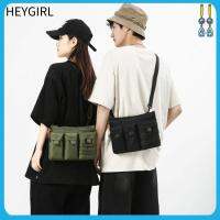 HEYGIRL มัลติฟังก์ชั่ กระเป๋า Crossbody ไนลอนทำจากไนลอน ลำลองแบบสบายๆ กระเป๋าแบบสะพายไหล่ ของใหม่ จุได้มาก กระเป๋าใส่เครื่องมือ สำหรับผู้ชาย