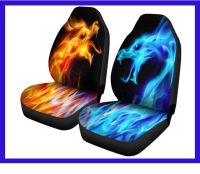 [HOT IUXKLKXLWSGH 551] Dragon Fire Car Seat ครอบคลุม Dungeons And Dragons รถอุปกรณ์เสริมรถที่กำหนดเองที่นั่งครอบคลุม Dungeon Master Auto Sea