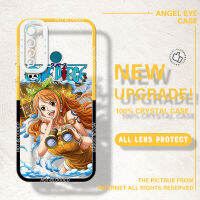 เคสสำหรับ Realme 5 5 5 Pro 5S 5i Realme 6 6 Pro แบบดั้งเดิมเคสคริสตัล Zoro Nami ลายการ์ตูนลูฟี่เคสคลุมทั้งหมดปกป้องกล้องนิ่มโปร่งใสโทรศัพท์