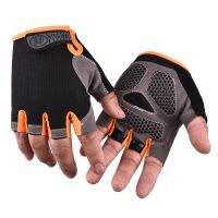 【jw】◕☒  Anti Breathable Half Gloves Anti-Shock Gel Cycling Gym Crossfit Biking Exercise MTB