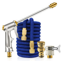 Retractable Water Hose Irrigation Automatic Watering Sprayer High Pressure Car Washer Metal Sprinkle Garden Hose Nozzle