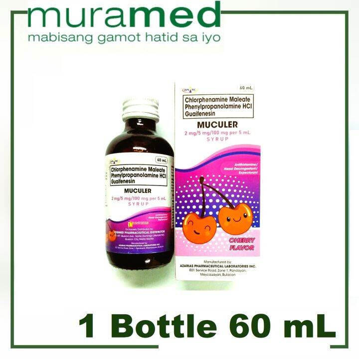 Muculer Syrup for Cough, Cold and Allergy Syrup 60 mL Lazada PH