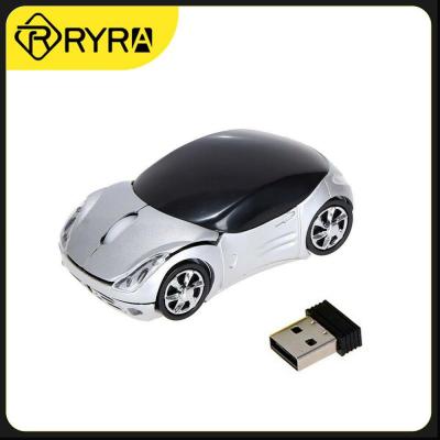 RYRA เมาส์คอมพิวเตอร์ออปติคัลไร้สาย2.4Ghz เมาส์แฟชั่นหรูหราเมาส์น่ารักพกพาได้รูปรถเมาส์สำหรับแล็ปท็อปพีซี