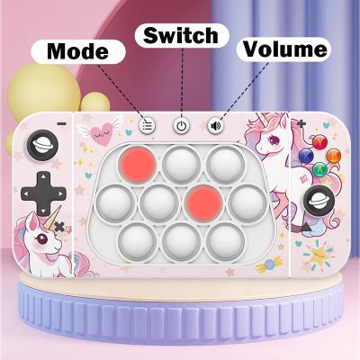 Upgraded Pop-Push Childrens Press Handle Fidget Toy Pinch Quick Push Game Whac-A-Mole Toy Sensory Toy Anti Pressure Toy