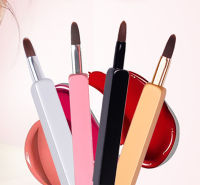 Portable Belt Cover Not Easy To Deform Flat Brush Flat Brush Head Beauty Tools Mini Lip Brush Telescopic Lip Brush