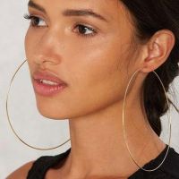 【YP】 Fashion Exaggerated 12cm Super Big Hoop Earrings Large for Statement Jewelry Boucles doreilles