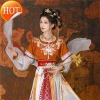 Hanfu โบราณ Lingxi Court Happy Han Service ผู้หญิงจีนป้อมชั้นนำของจีนสามชิ้นทุกวัน Dhuang❣9.24