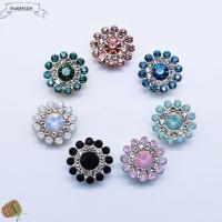 SHA6844204 10PCS 14mm DIY ก้นเหล็ก รูปดอกไม้ ตกแต่งเสื้อผ้า ปุ่ม Rhinestone หินแก้วคริสตัล เครื่องประดับหมวก