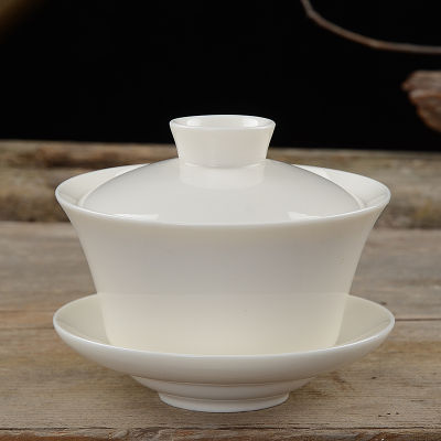 Chinese Traditional Tea Set Gaiwan White Porcelain Tea Set Tureen Cup Bowl Tea Ceremony Kung Fu Ceramics Flower Tea Master Cup