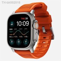 ✳ Silicone Strap For Apple Watch Ultra Band 49mm Men Watchband 45mm 44mm 42mm Rubber Sport Bracelet Correa iWatch 8 7 6 5 4 SE