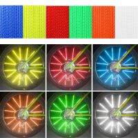 【CW】12Pcs Bicycle Lights Wheel Rim Spoke Clip Tube Safety Warning Light Cycling Bike Strip Reflective Reflector Bicycle Accessories