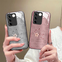 เคส Vivo V27 Pro เคส Vivo V27E V23 V23E V25E V25 5G เคส Vivo V27 V25 Pro 5G เคส กระจกเหลวหรูหรากันกระแทกและเคสโทรศัพท์กันกระแทก