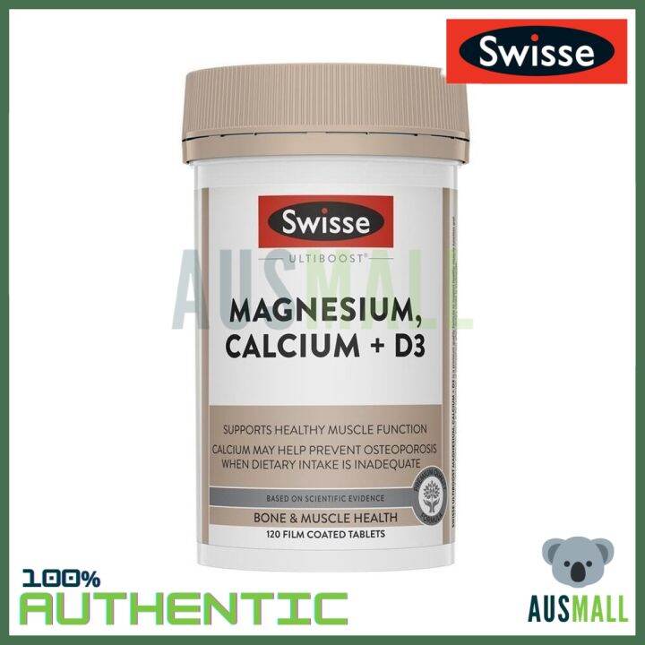 SWISSE Magnesium Calcium + Vitamin D3 (120 tablets) Lazada