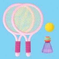 1 Set Beach Tennis Kids Dual Shuttle BadmintonTennis Racket Ball Set Outdoor Sports Mini Badminton Racket For Children Beach