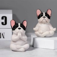 【LZ】∈  Mini estátua do buldogue francês decoração da tabela ornamento engraçado do Pug para o carro casa decorações do jardim presentes do ofício do cão