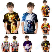 Naruto T-shirt Uzumaki Sasuke Kakashi Tshirt Boys Girls Kids Casual Short Sleeve Tees