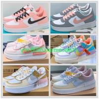 COD DSFGERTGYERE Wanita Perempuan Kasut Flat Air Force 1 Cream Daisy Macaron Sneaker Low Women Students Tide Ins Ventilation Board Shoes