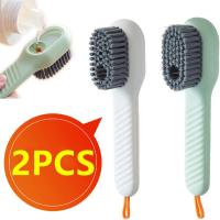 New 2/1PC Cleaning Brush Soft Bristled Liquid Shoe Brush Long Handle Brush Clothes Brush Shoe Clothing Board Brush Cleaning Tool Shoes Accessories