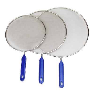 3 Pack Grease Splatter Screen for Frying Pan Cooking,Stainless Steel Guard,Hot Oil Shield to Stop Prime Burn