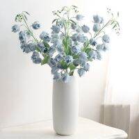 【CC】 1 Branch Fake Campanula Faux Silk Fresh-keeping Weather-resistant Arrangement  for Gifts