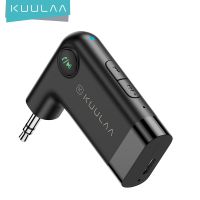 【CW】 KUULAA Car Bluetooth Receiver 5.0 3.5mm AUX Jack Audio Wireless Adapter For PC Headphone Speaker