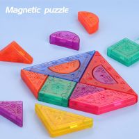 Kids Magnetic 3D Puzzle Jigsaw Tangram Thinking Training Game Baby Montessori Learning Educational Plastic Toys for Children