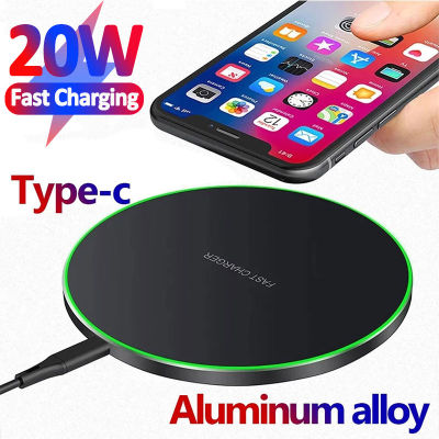 20W Metal Wireless Charger Pad For iPhone 14 13 12 11 Pro Max X XR Samsung Xiaomi Induction Fast Wireless Charging Dock Station Wall Chargers
