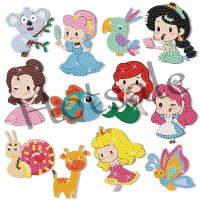 【hot sale】 ✤☢ B02 Childrens Diamond Painting Crystal Sticker 6/12 Pieces Cartoon Educational Toys Girls Fun DIY Stationary