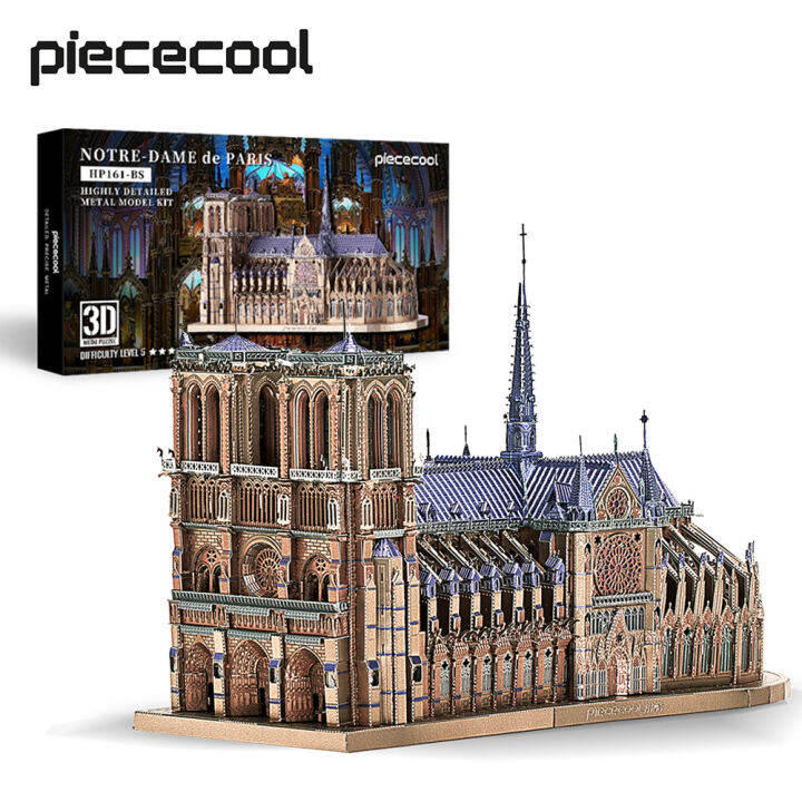Piececool 3D Metal Puzzles for Adults Notre Dame De Paris Church Metal