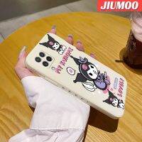 JIUMOO เคสปลอกสำหรับ Samsung A22 4G M22ลายการ์ตูนน่ารักเคสโทรศัพท์ลายขอบซิลิโคนเหลวคุโรมสแควร์แบบดั้งเดิมเคสป้องกันกล้องเลนส์คลุมทั้งหมดเคสฝาครอบเคสนิ่ม