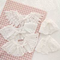 【DT】hot！ Little Cotton Baby Saliva Embroidery False Collar Shawl Bib