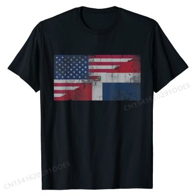Dominican American Heritage Flag T-Shirt Brand New Youth Top T-shirts Cotton Tops Shirt comfortable
