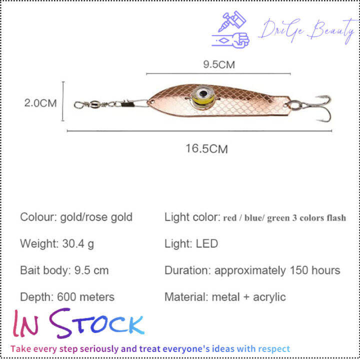 สหรัฐอเมริกา-stock-9-5cm30g-led-ไฟตกปลาพร้อมตะขอสามชั้นการออกแบบโค้งอิเล็กทรอนิกส์ตกปลาเหยื่อตะขอ