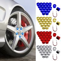 20Pcs Car Wheel Nut Caps Auto Hub Screw Cover 17mm 19mm 21mm Bolt Rims Exterior Decoration Special Socket Protection Dust Proof Nails  Screws Fastener