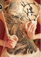 Waterproof Temporary Tattoo Sticker China myth dragon tatto stickers flash tatoo fake tattoos for men