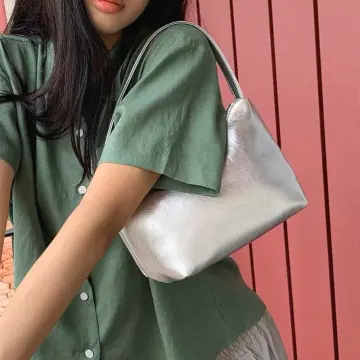  DLOETT Korean Niche Cowhide Crescent Bag Armpit Bag