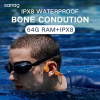 Sanag B60 pro Bone Conduction Earphone IPX8 Wireless Open headset Bluetooth 5.3 Swimming Bluetooth headphones 64GB MP3 Earbuds