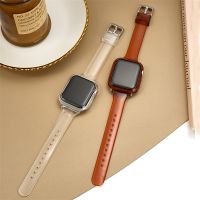 ✷ Korea Slim Clear Band For Apple Watch Ultra Band 49mm 44mm 45mm 41 40 42mm 38 Correa Strap For iWatch Series 8 SE 7 6 5 4 3 2 1