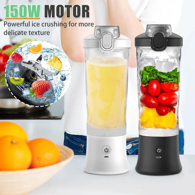 600ml Electric Portable Blender Smoothies 4000mAh USB Rechargeable