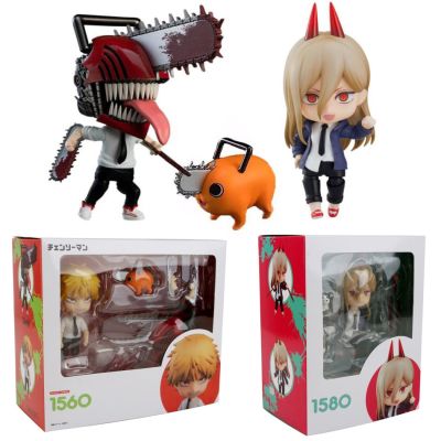 ZZOOI Hot Chainsaw Man Anime Figure Denji 1560# Power 1580# 10cm Q Verision Model Movable Action Figure Toys