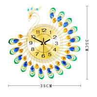 hot sale popular product clock simple Peacock creative living room wall clock home decorative clock wall hanging